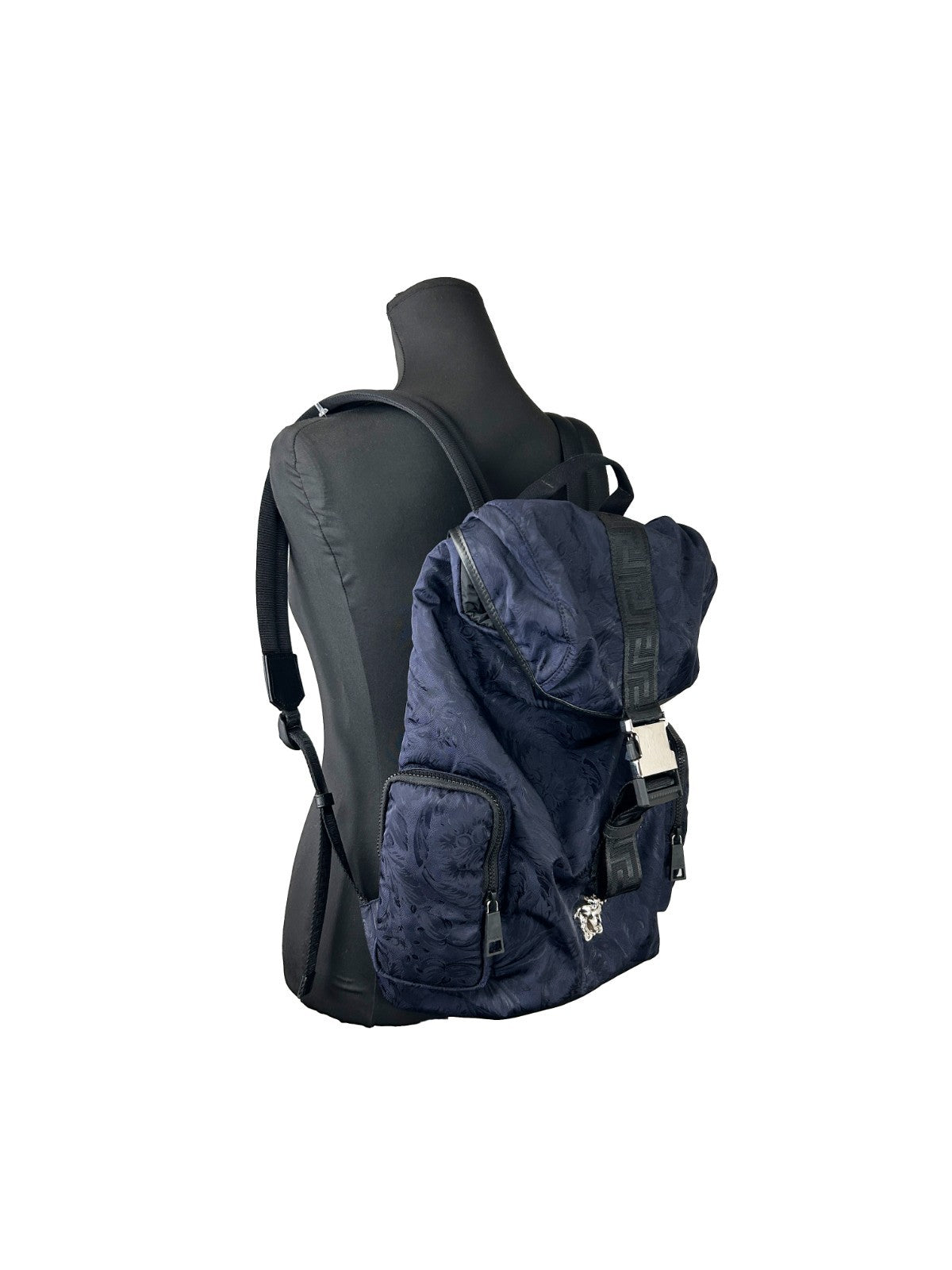 Versace | Medusa Nylon Buckle Drawstring Backpack Bag