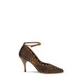 Miu Miu | Beige Calf Leather Bos Taurus High Heel Pumps