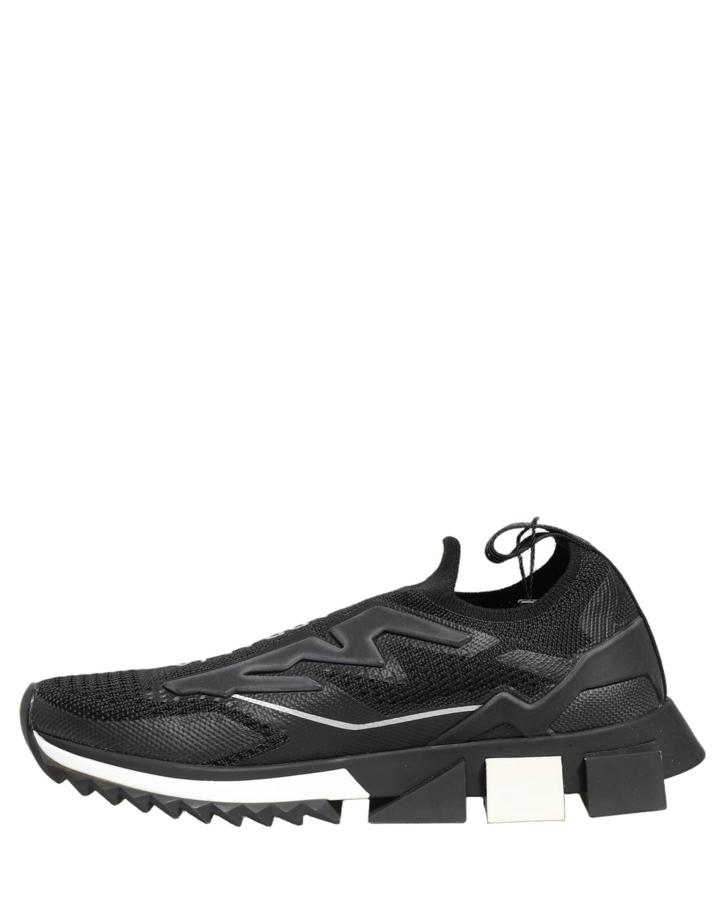 Dolce & Gabbana | Black White Sorrento Slip-On Logo Sneakers Shoes