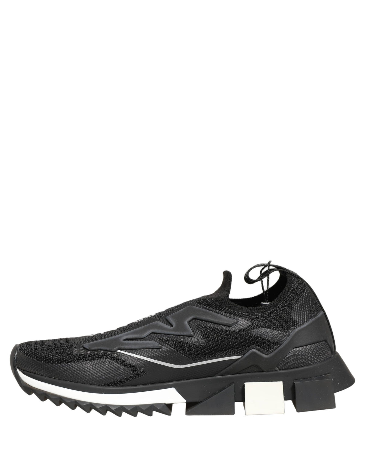 Dolce & Gabbana | Black White Sorrento Slip-On Logo Sneakers Shoes
