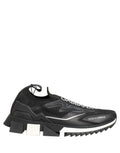 Dolce & Gabbana | Black White Sorrento Slip-On Logo Sneakers Shoes