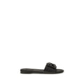 Fendi | Black Calf Leather Bos Taurus Flat Sandals