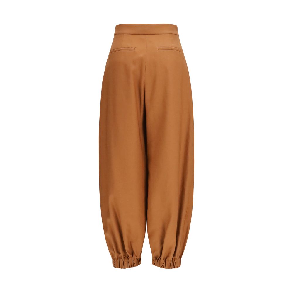 Fendi | Brown Linen Casual Pants