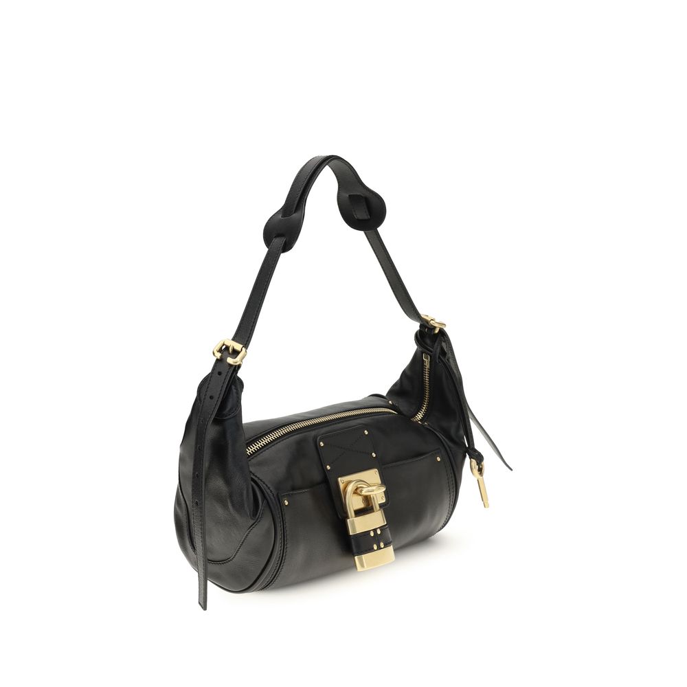 Chloé | Black Calf Leather Bos Taurus Shoulder Bag