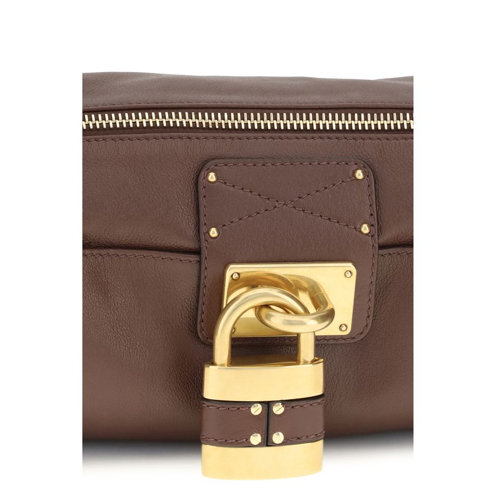 Chloé | Brown Calf Leather Bos Taurus Shoulder Bag