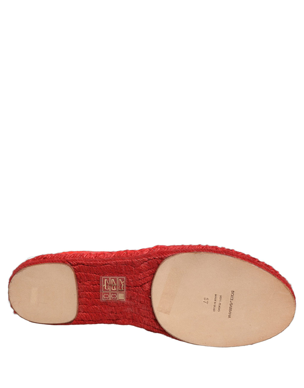 Dolce & Gabbana | Red Taormina Lace Espadrille Flats Shoes