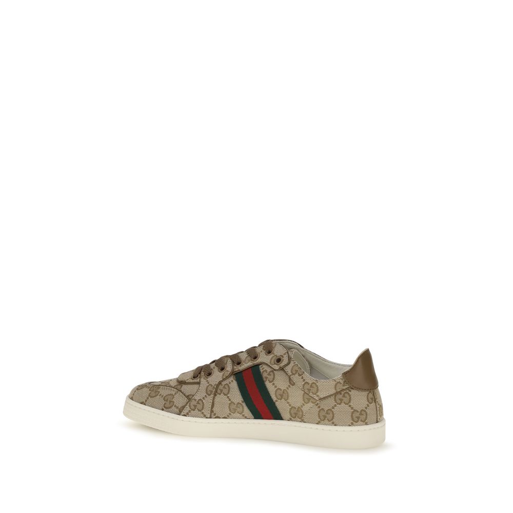 Gucci | Beige Fabric Athletic Sneakers