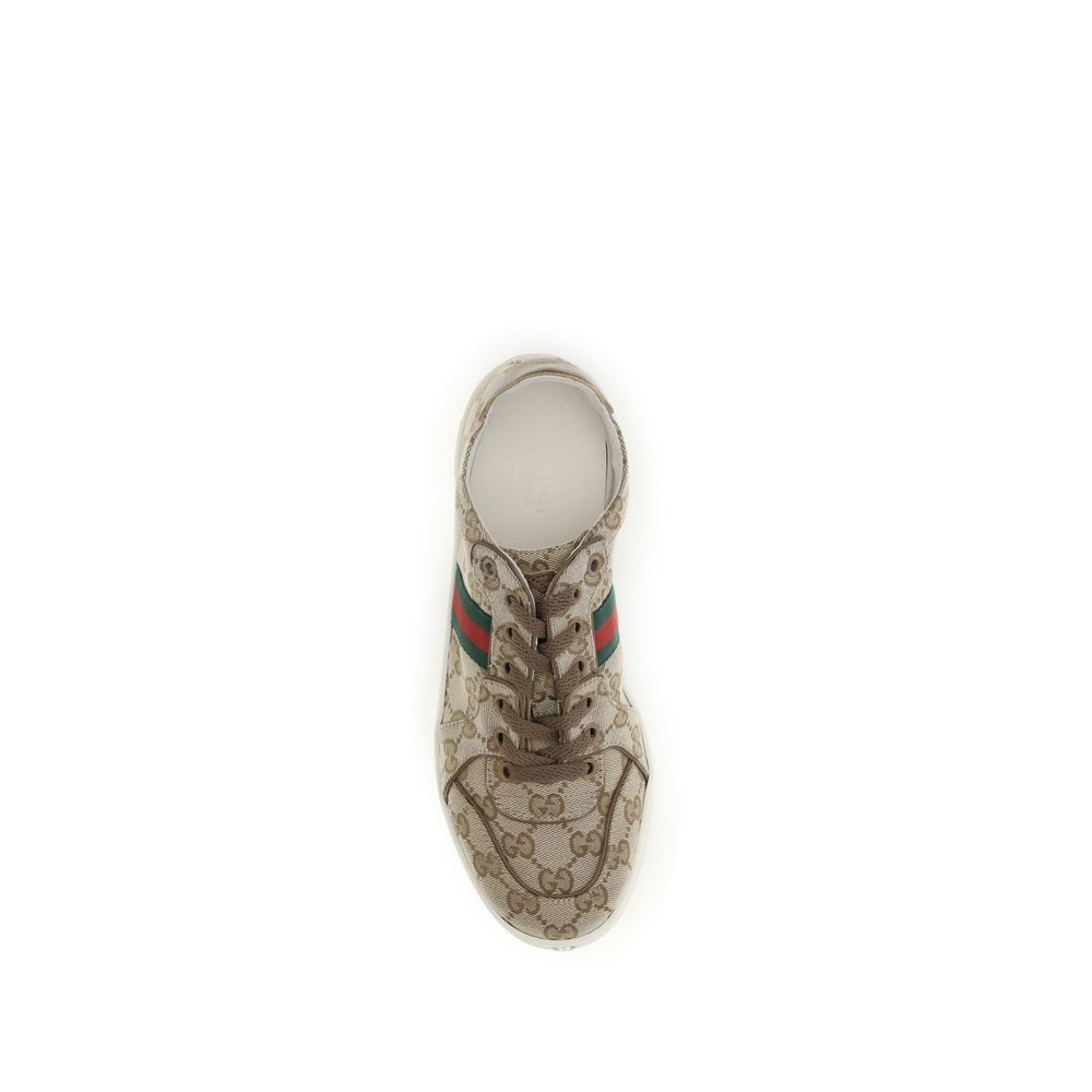 Gucci | Beige Fabric Athletic Sneakers