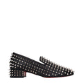 Christian Louboutin | Black Leather Slip-On Loafers