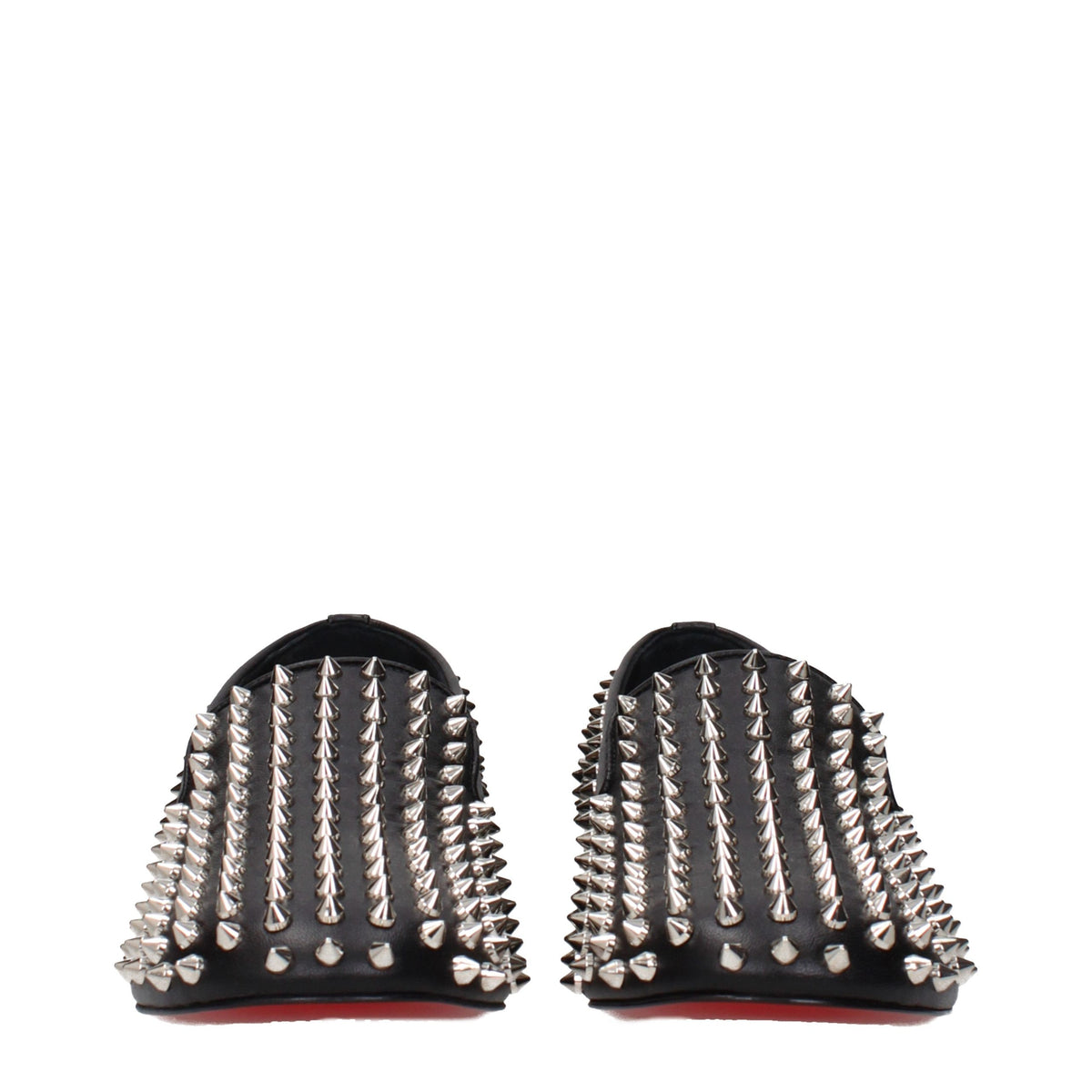 Christian Louboutin | Black Leather Slip-On Loafers