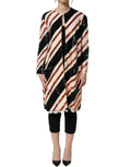 Dolce & Gabbana | Multicolor Stripe Sequin Duster Coat Jacket