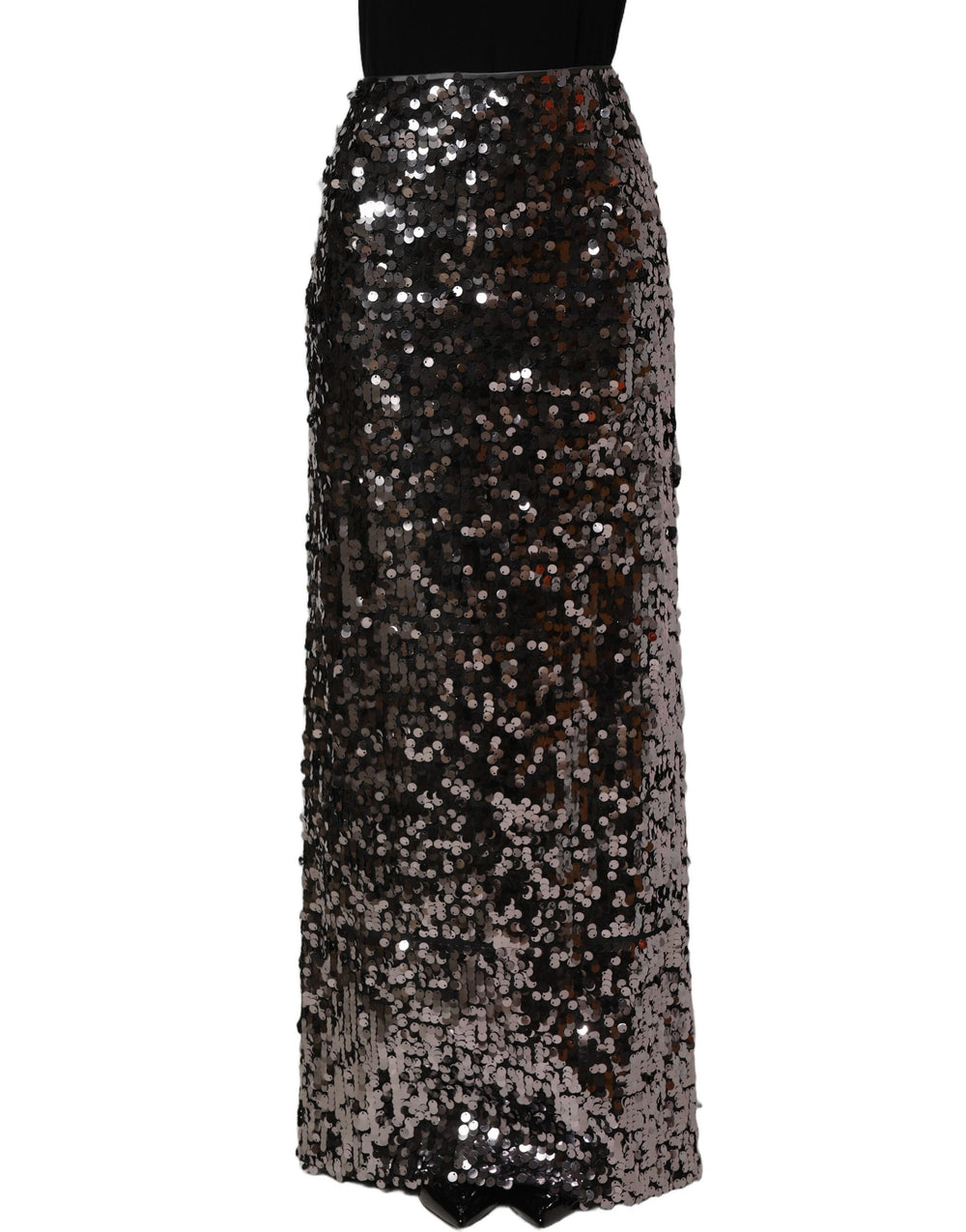 Dolce & Gabbana | Brown Sequinned Embellished Pencil Cut Skirt