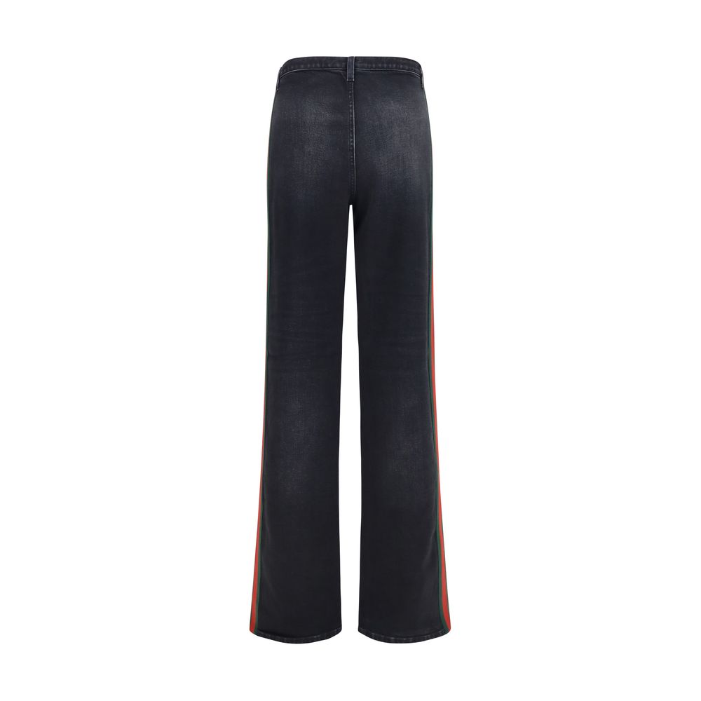 Gucci | Black Cotton Straight-Leg Jeans