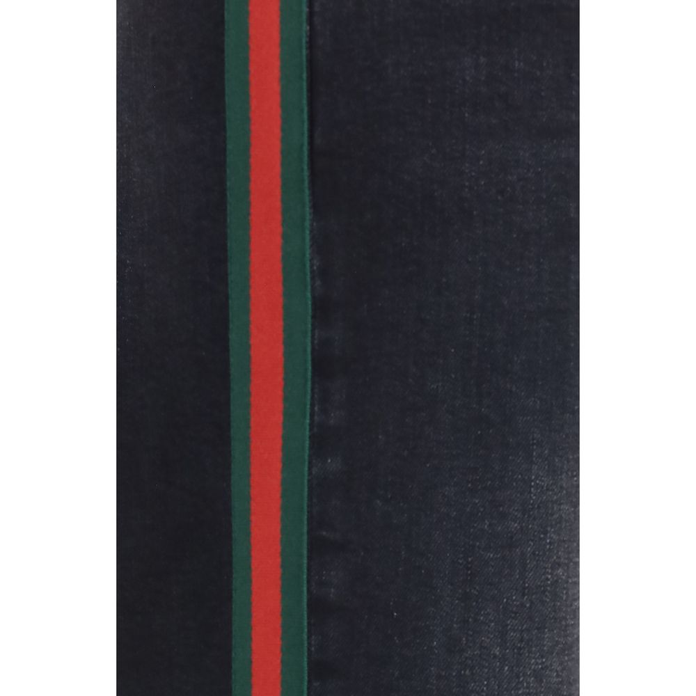 Gucci | Black Cotton Straight-Leg Jeans