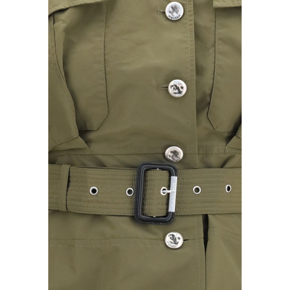 Alexander McQueen | Bicolor Cotton Full-Length Jacket