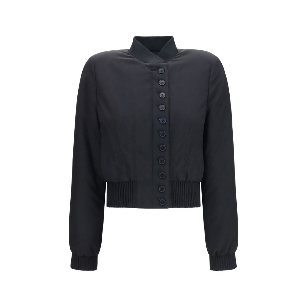 Alexander McQueen | Black Polyester Bomber
