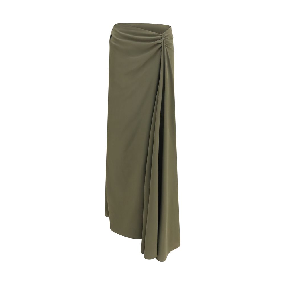 Alexander McQueen | Bicolor Silk Long Skirt