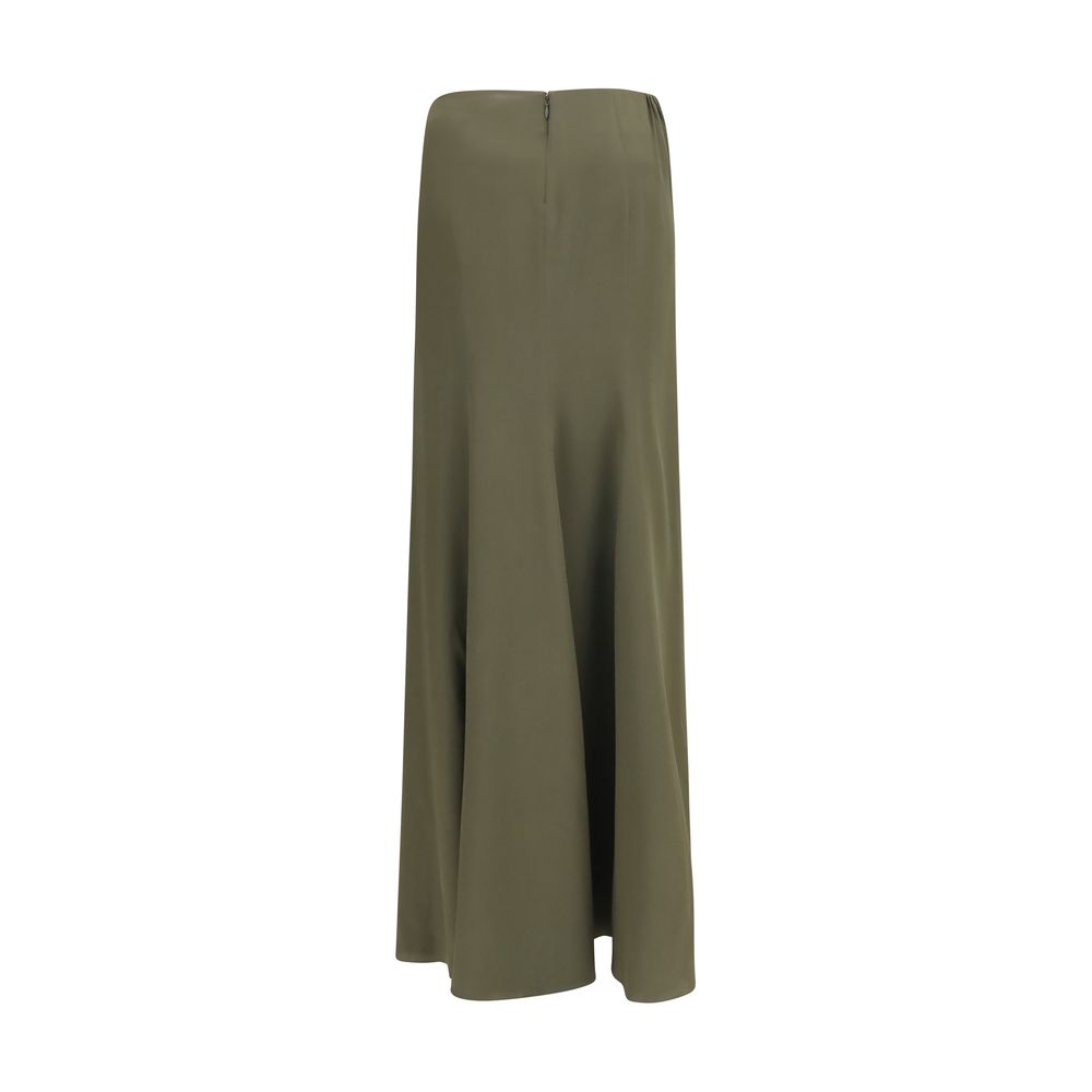 Alexander McQueen | Bicolor Silk Long Skirt