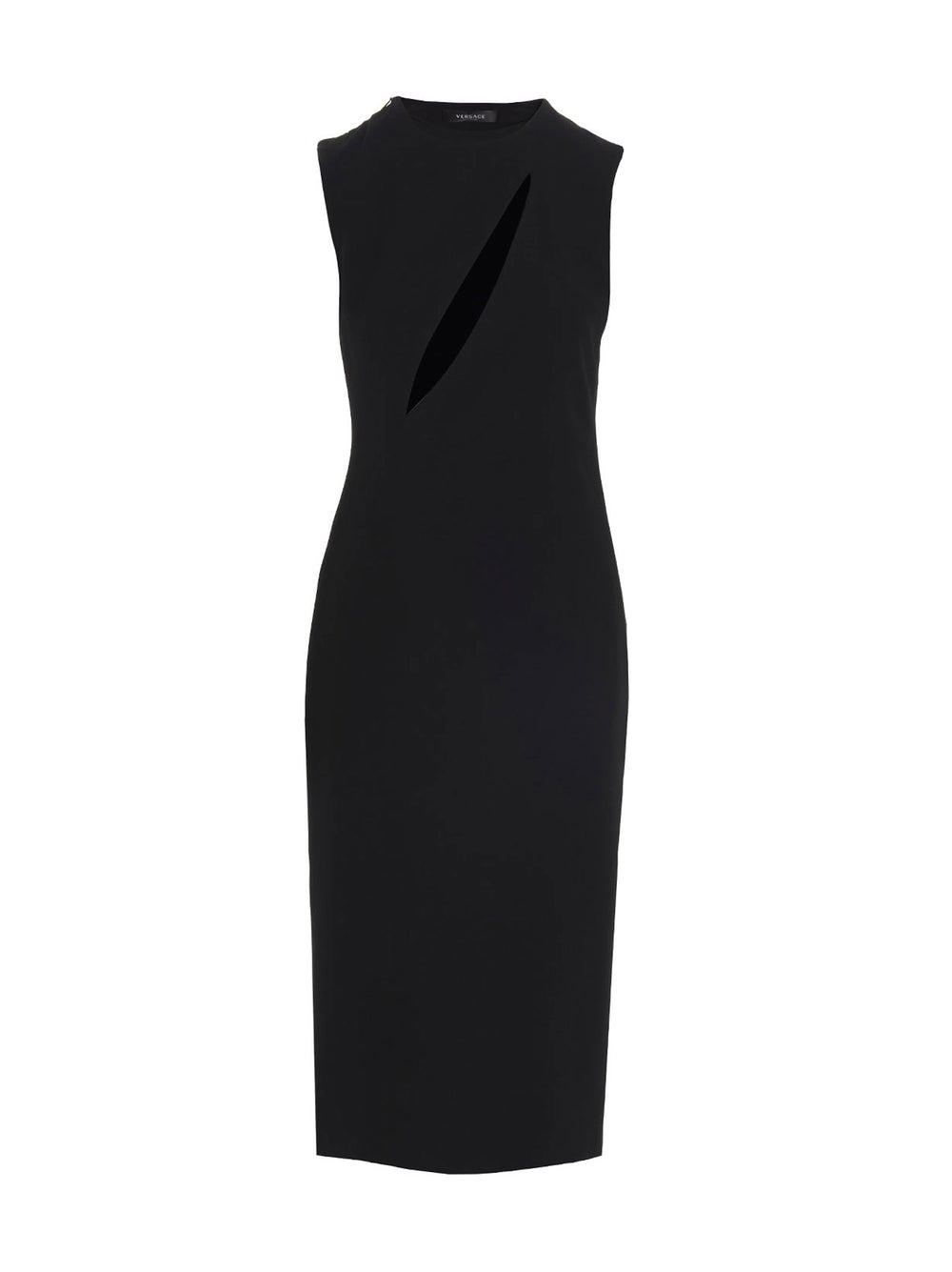 Versace | Black Acetate Midi Dress