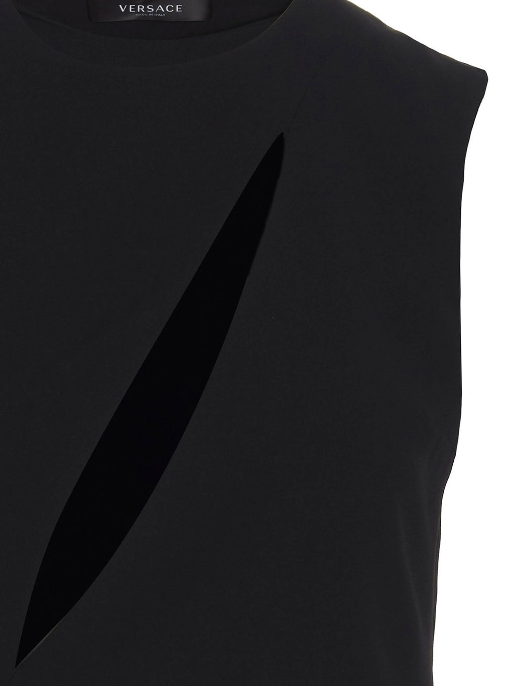 Versace | Black Acetate Midi Dress