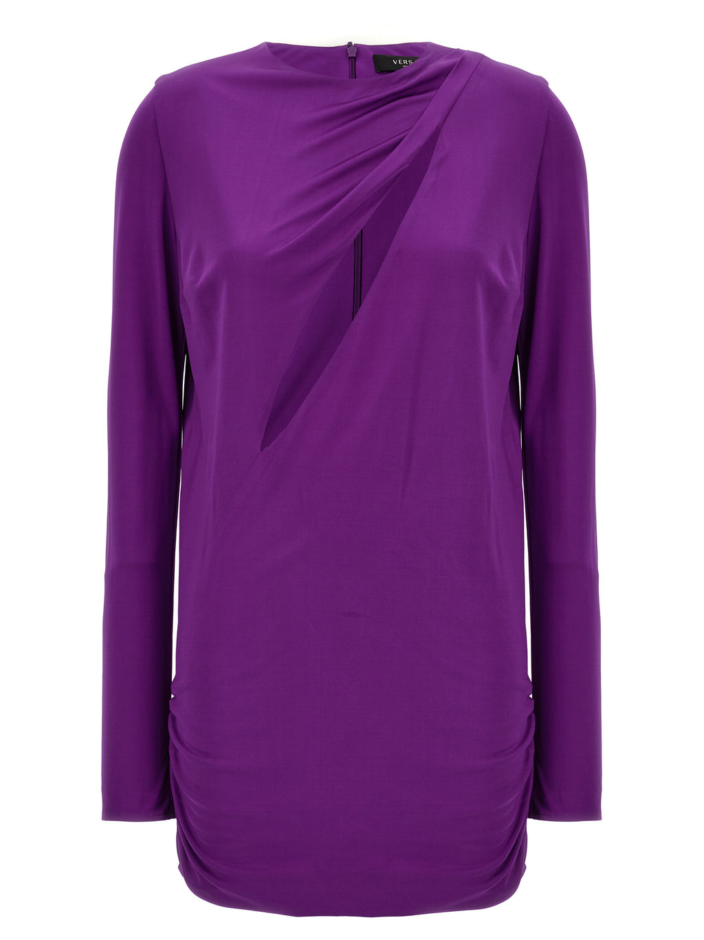 Versace | Purple Viscose Short Dress
