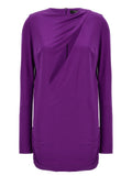 Versace | Purple Viscose Short Dress