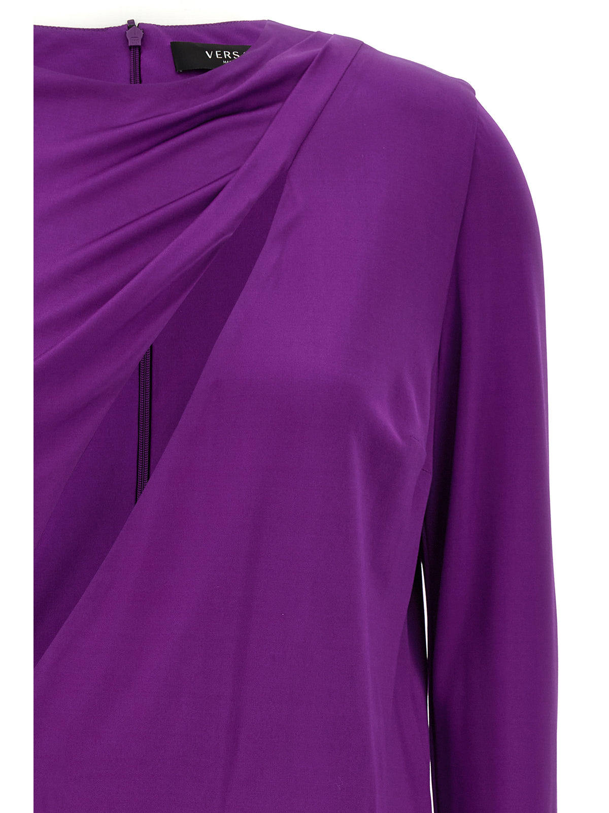 Versace | Purple Viscose Short Dress