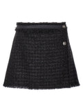 Versace | Black Virgin Wool Long Skirt