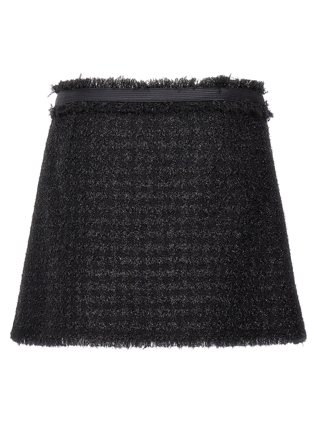 Versace | Black Virgin Wool Long Skirt