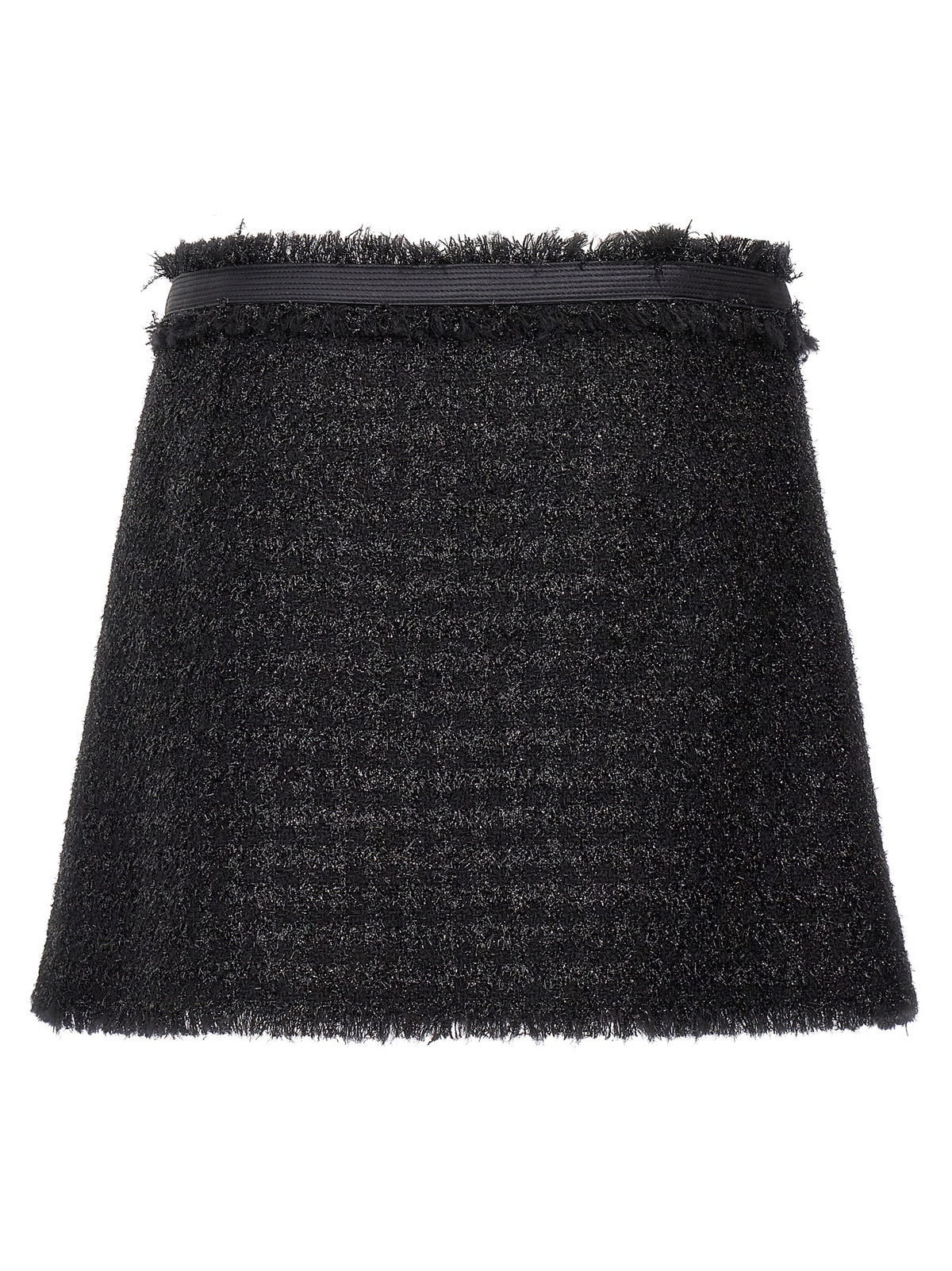 Versace | Black Virgin Wool Long Skirt