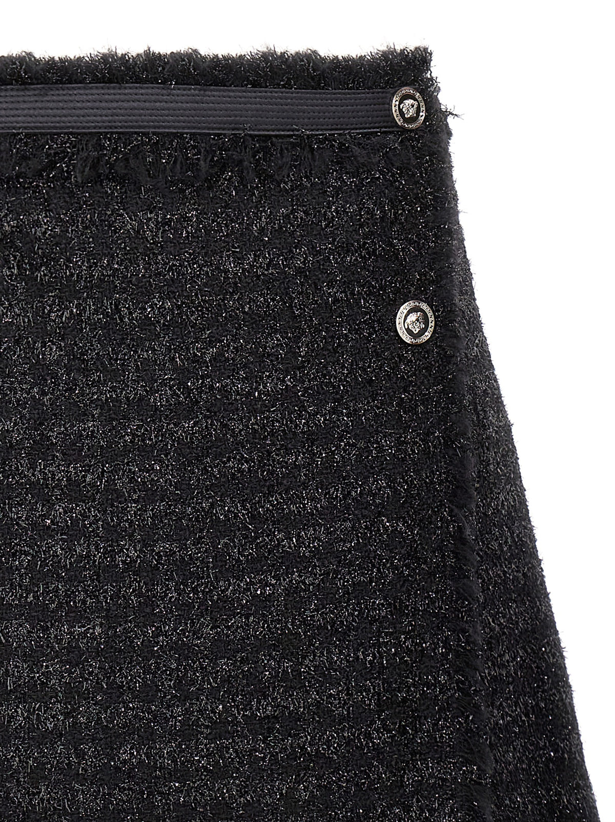 Versace | Black Virgin Wool Long Skirt