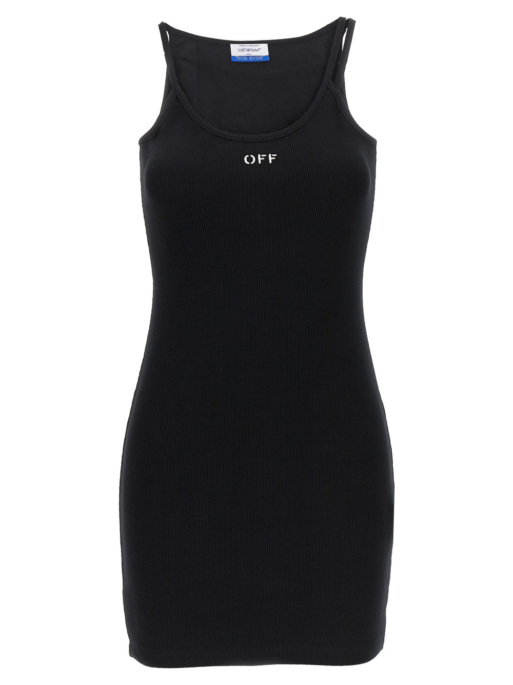 Off-White | Black Cotton Short Dress