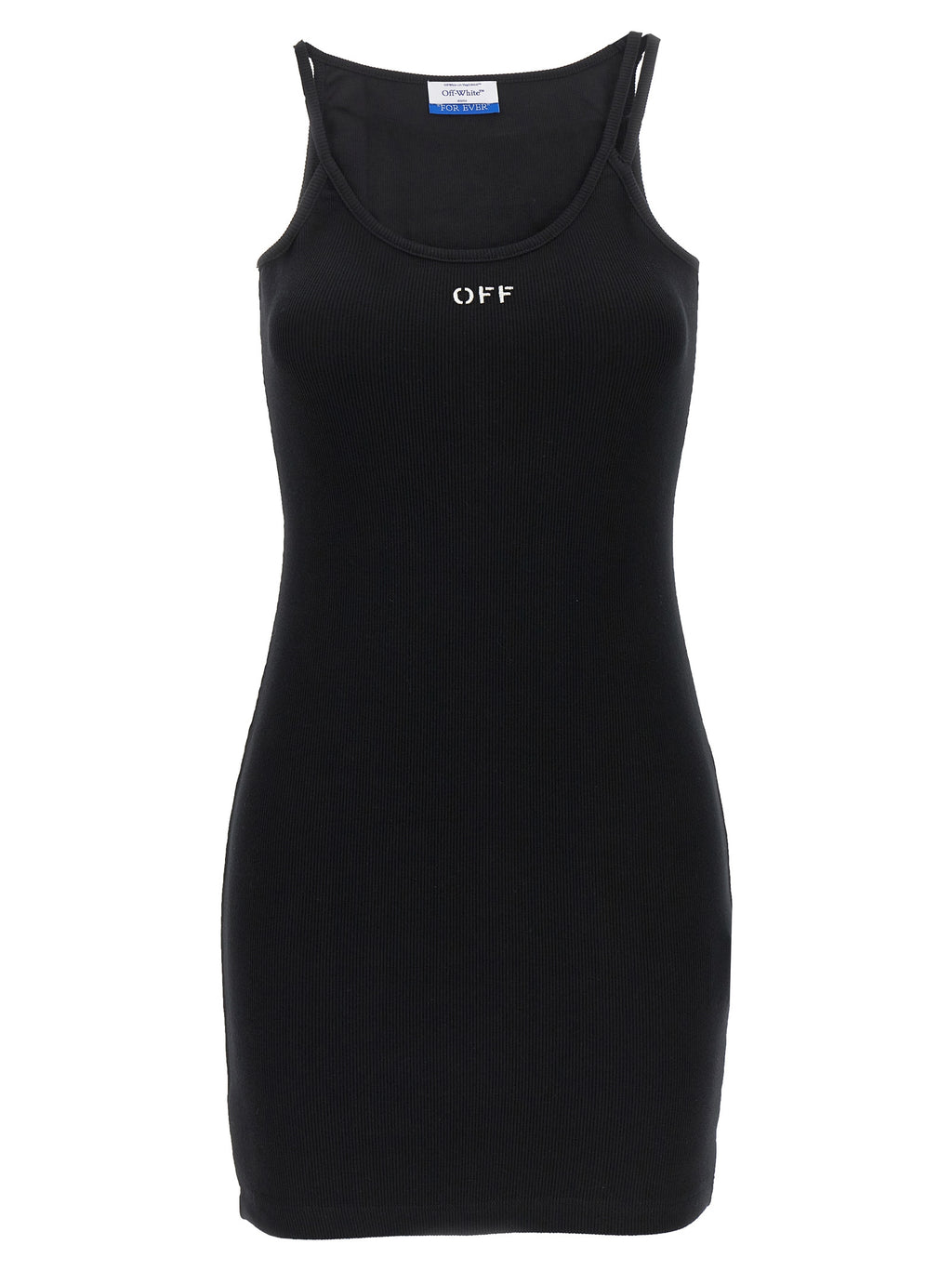 Off-White | Black Cotton Short Dress