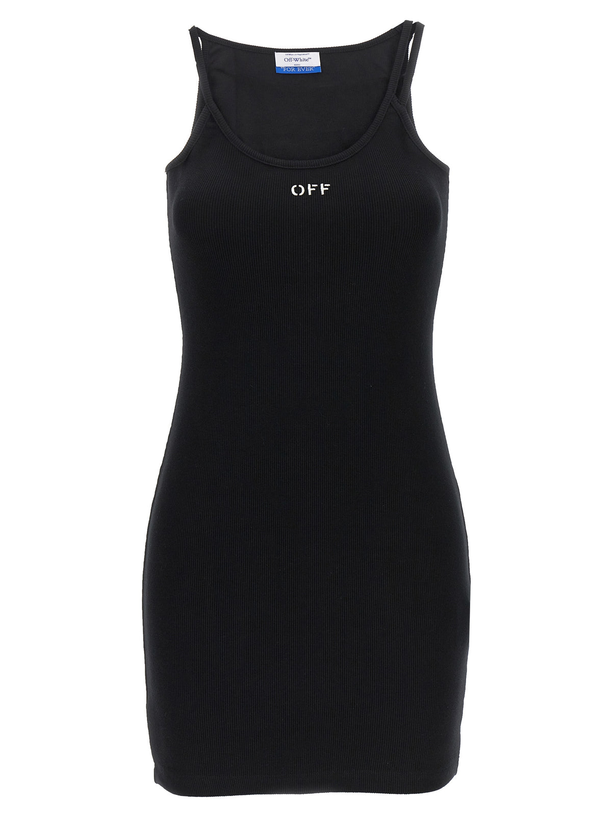 Off-White | Black Cotton Short Dress