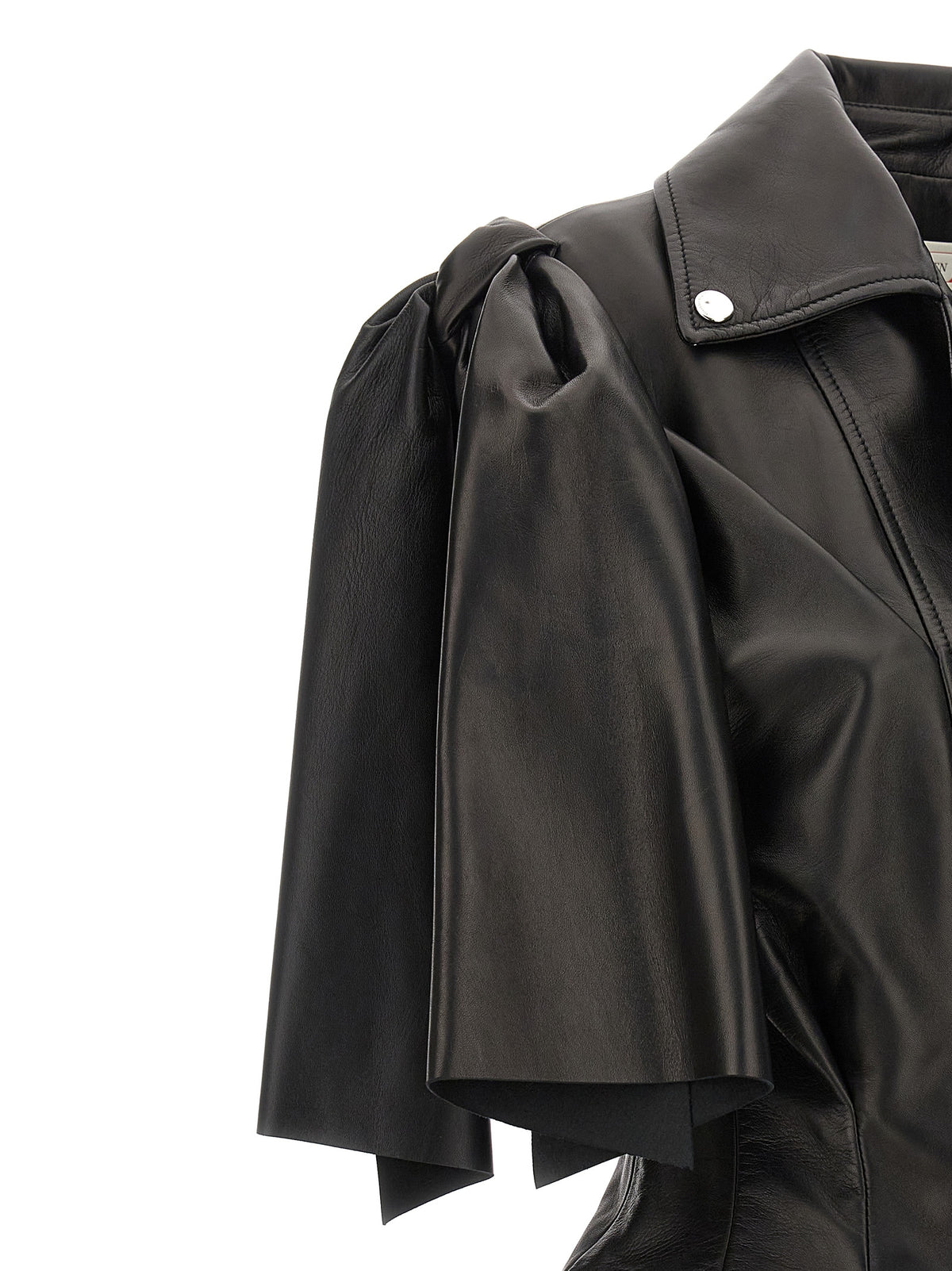 Alexander McQueen | Black Lamb Leather Sleeveless Jacket