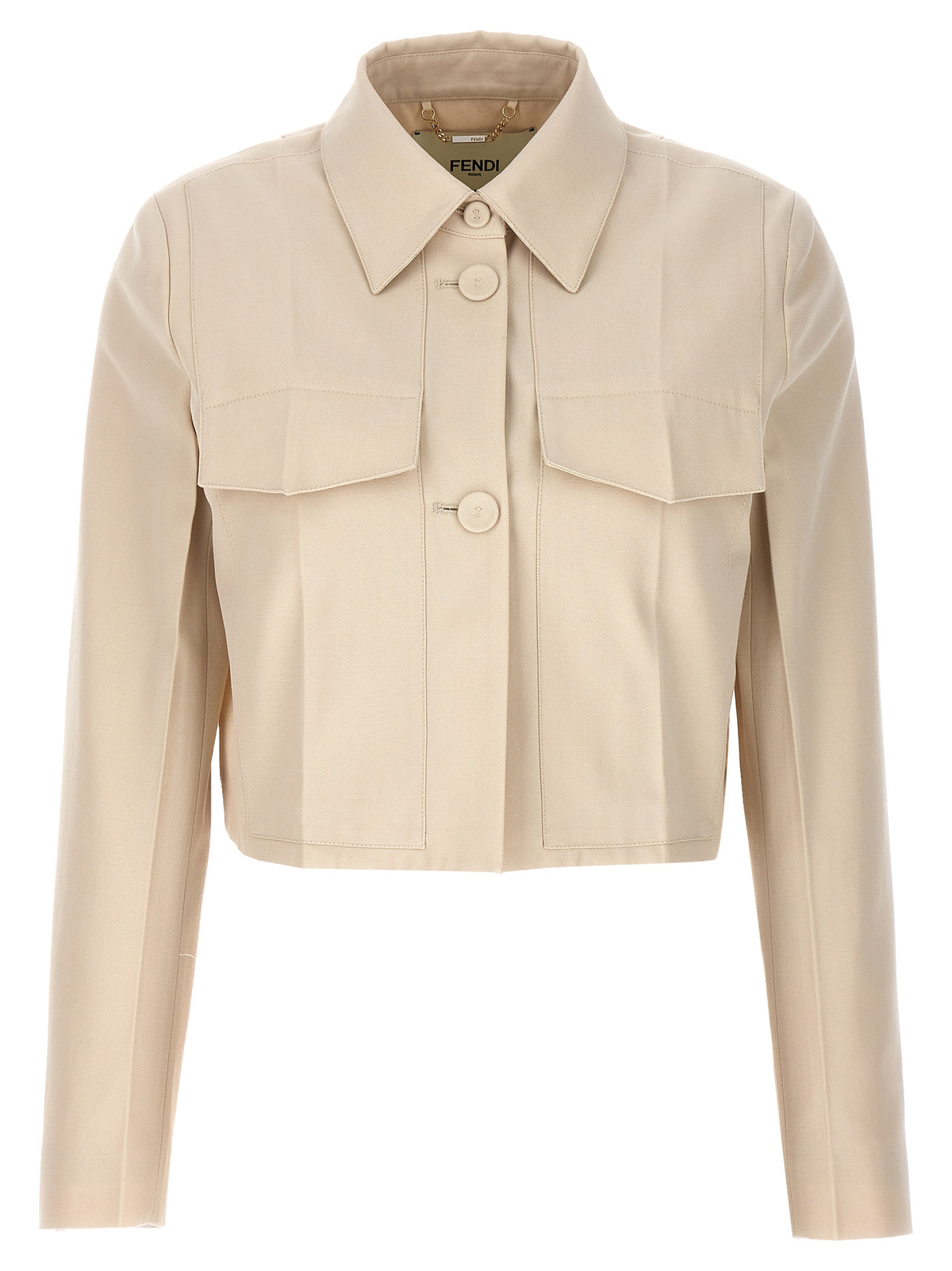 Fendi | Beige Wool Full-Length Jacket