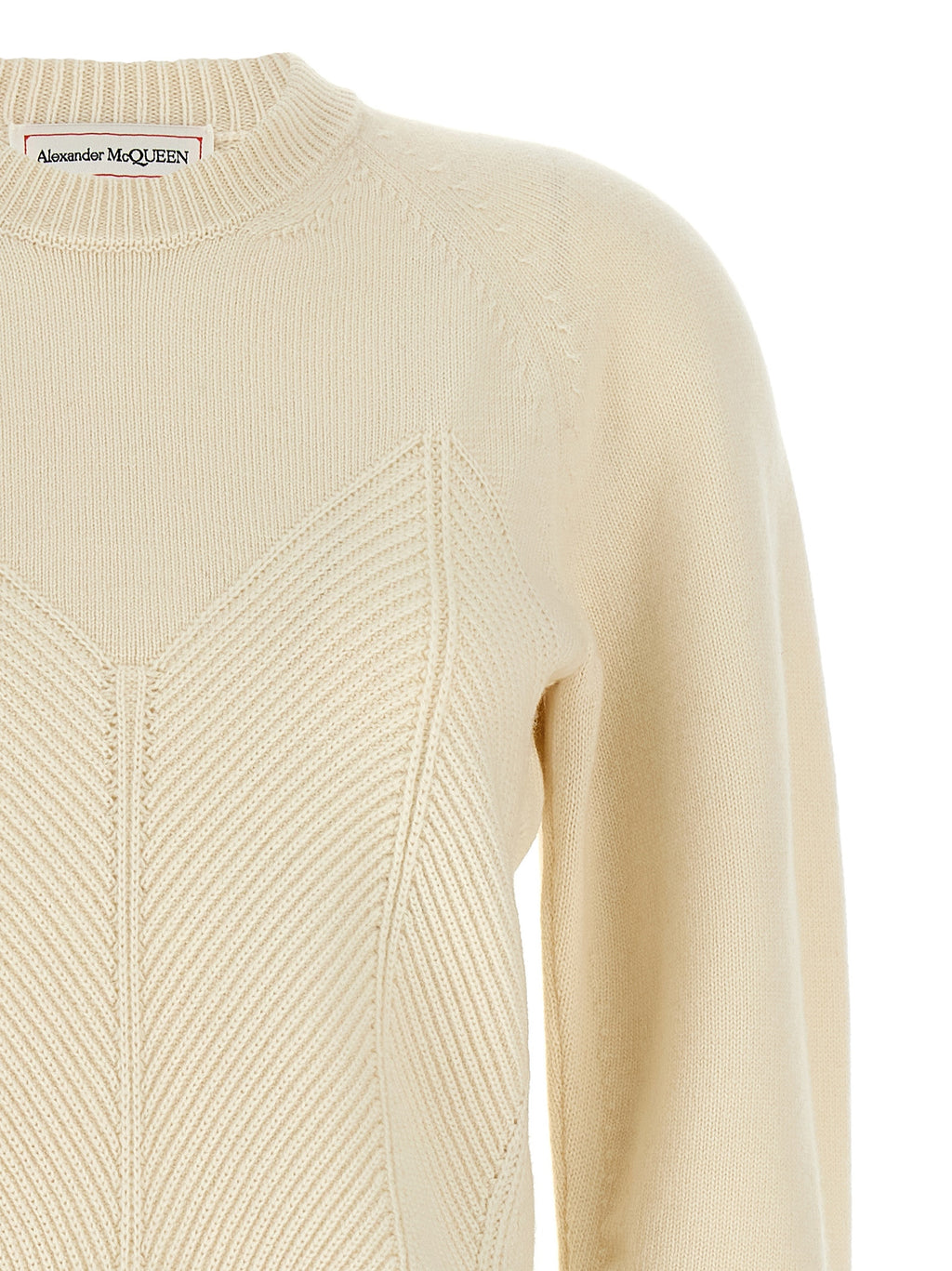 Alexander McQueen | White Wool Cardigan