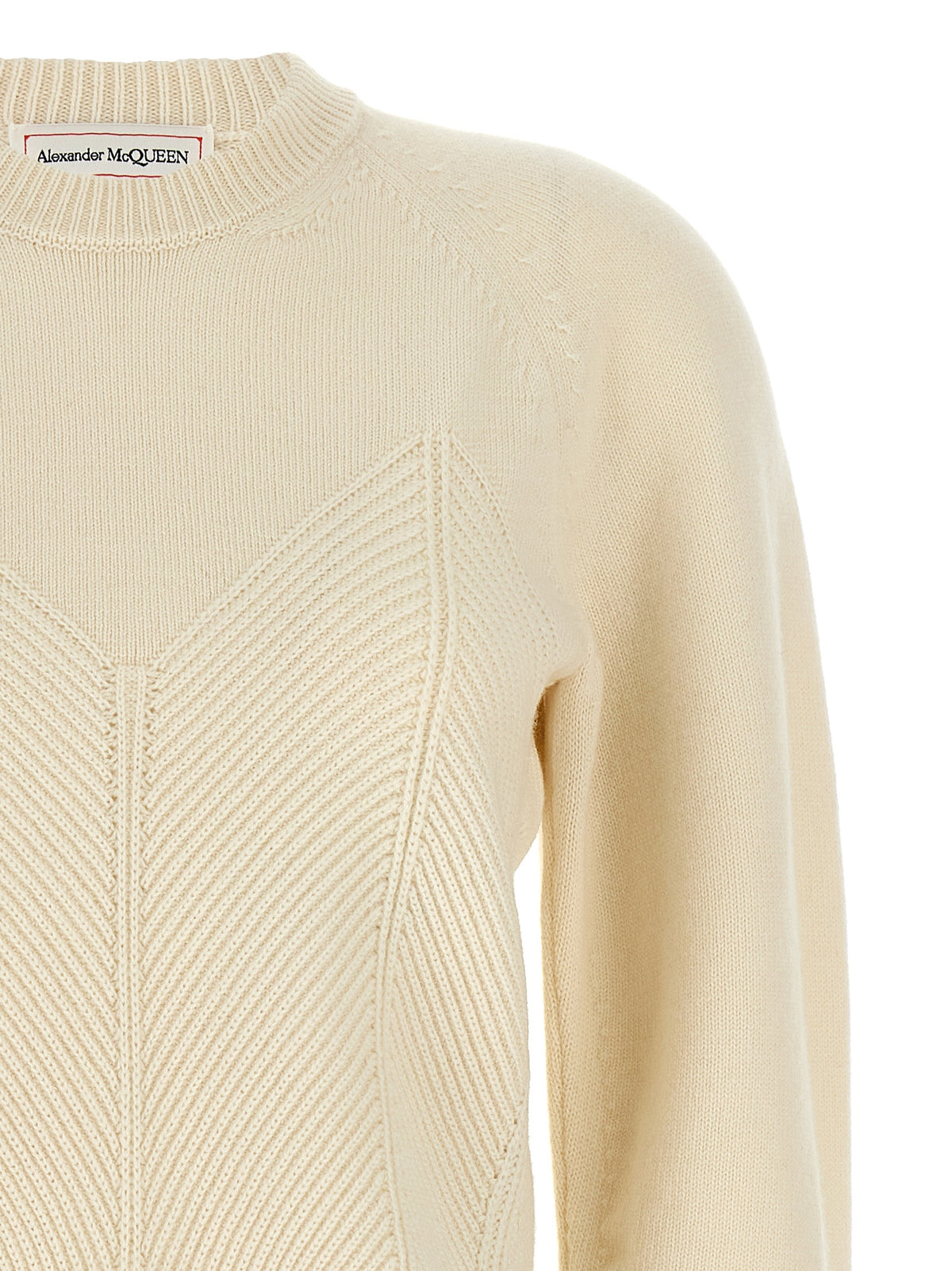 Alexander McQueen | White Wool Cardigan