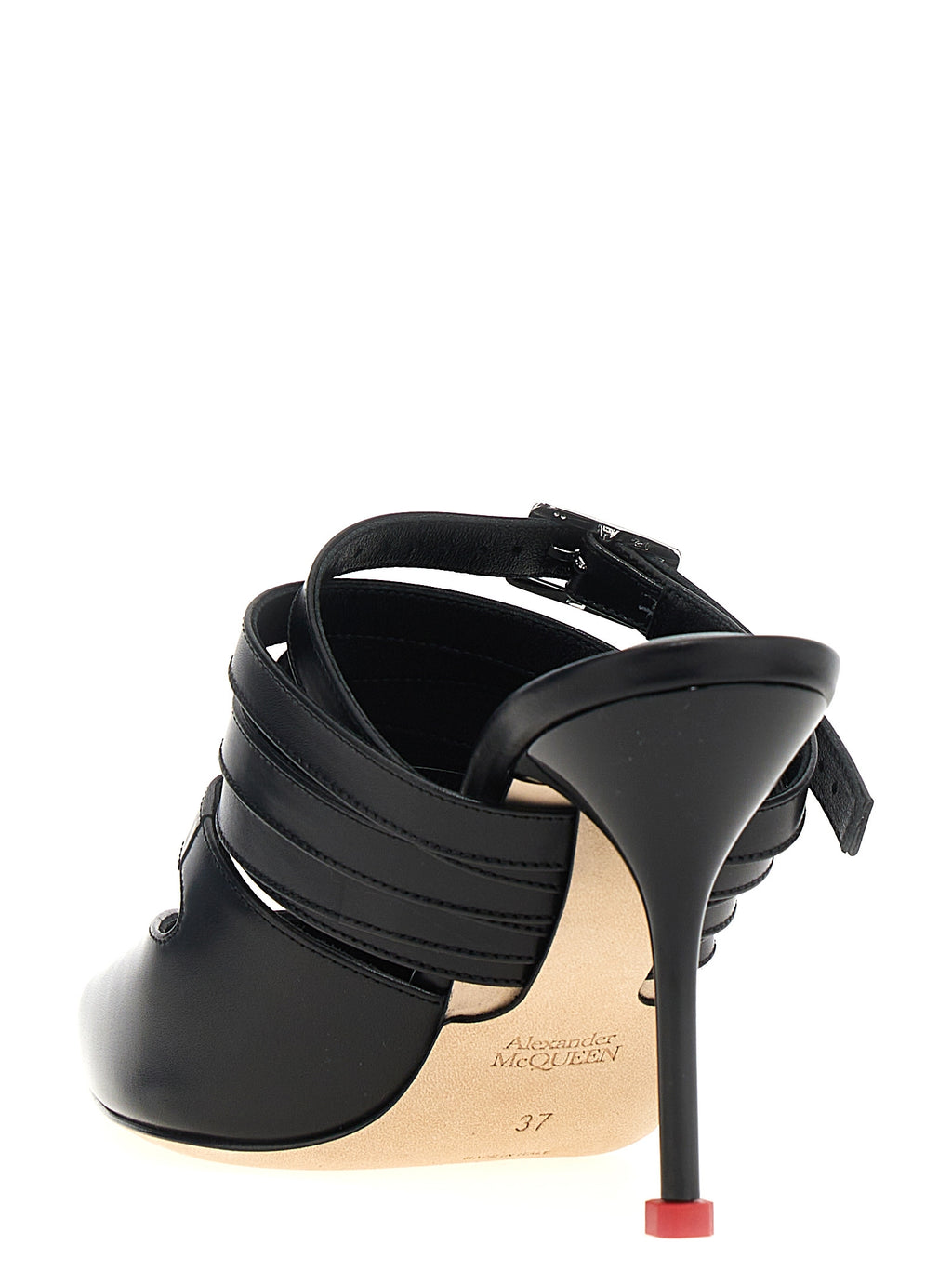 Alexander McQueen | Black Cowhide High Heel Pumps