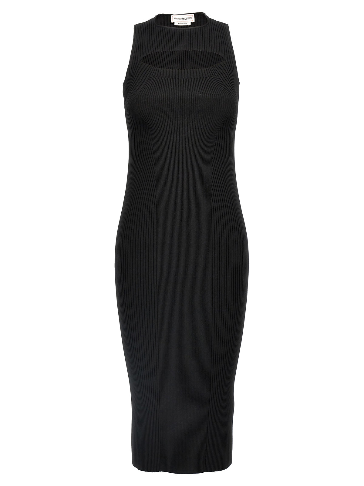 Alexander McQueen | Black Viscose Midi Dress