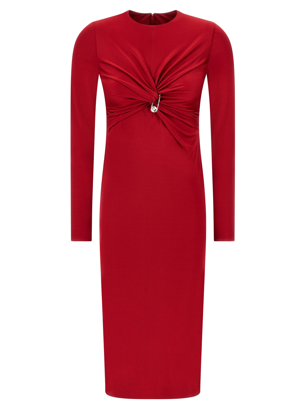 Versace | Red Viscose Midi Dress