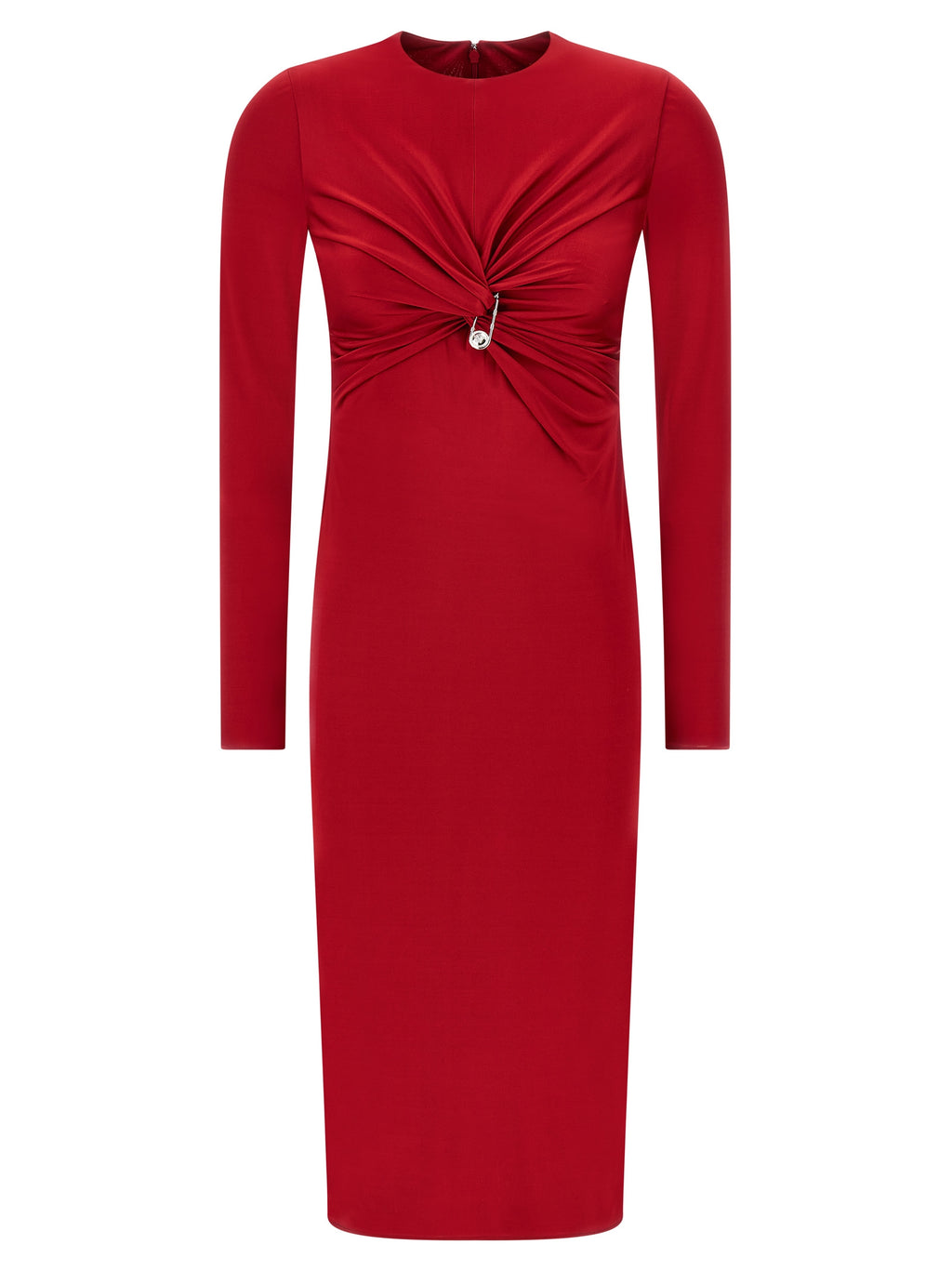 Versace | Red Viscose Midi Dress