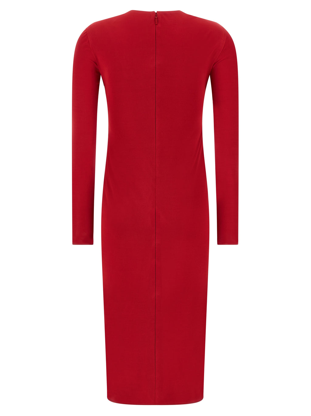 Versace | Red Viscose Midi Dress