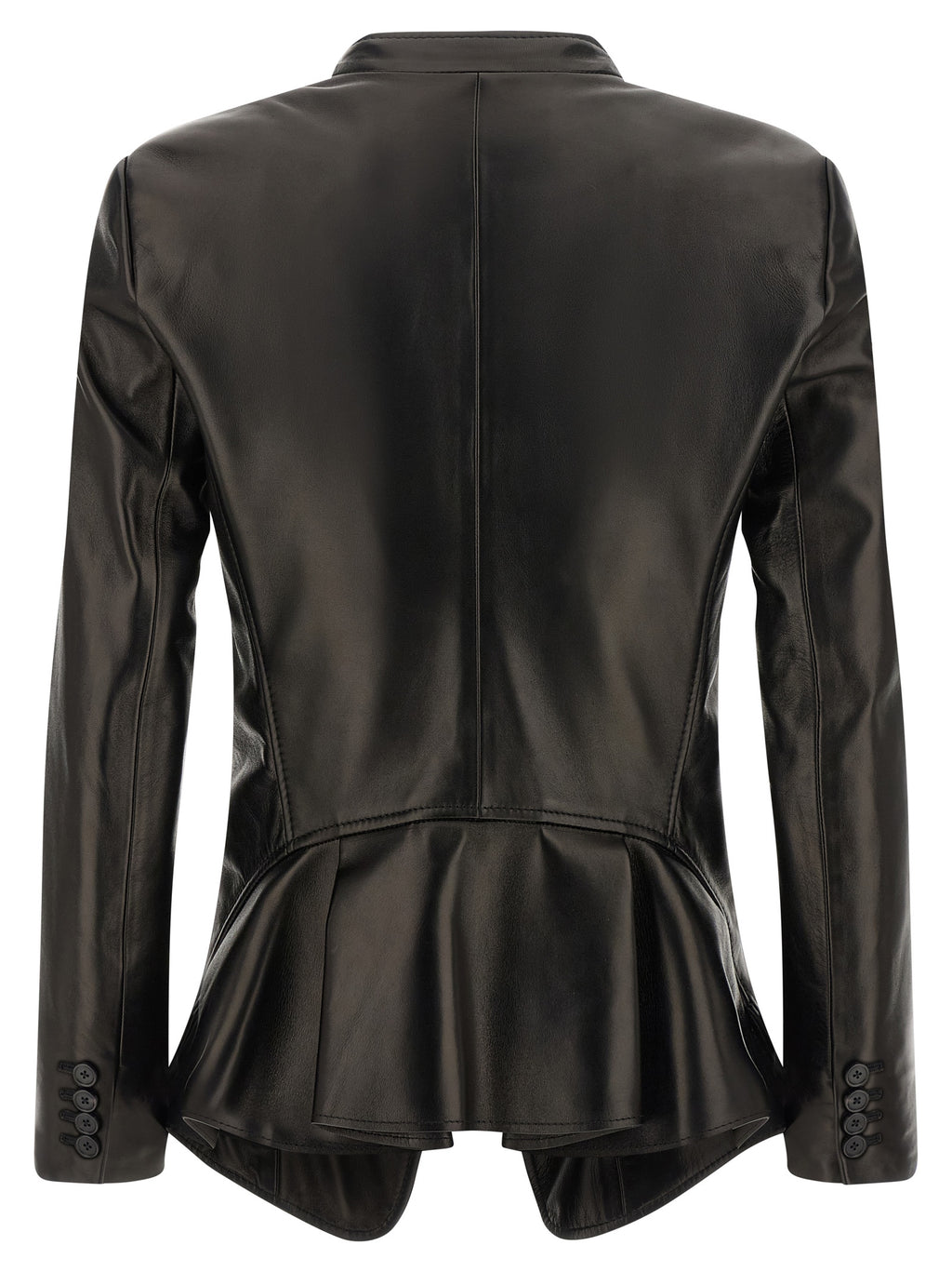 Alexander McQueen | Black Lamb Leather Blazer
