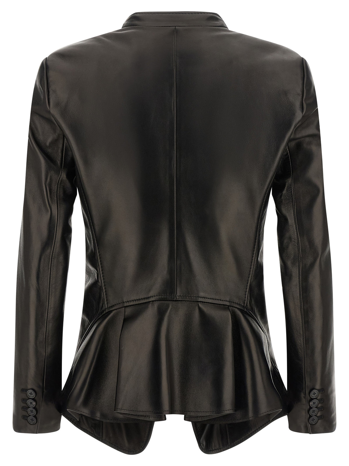 Alexander McQueen | Black Lamb Leather Blazer