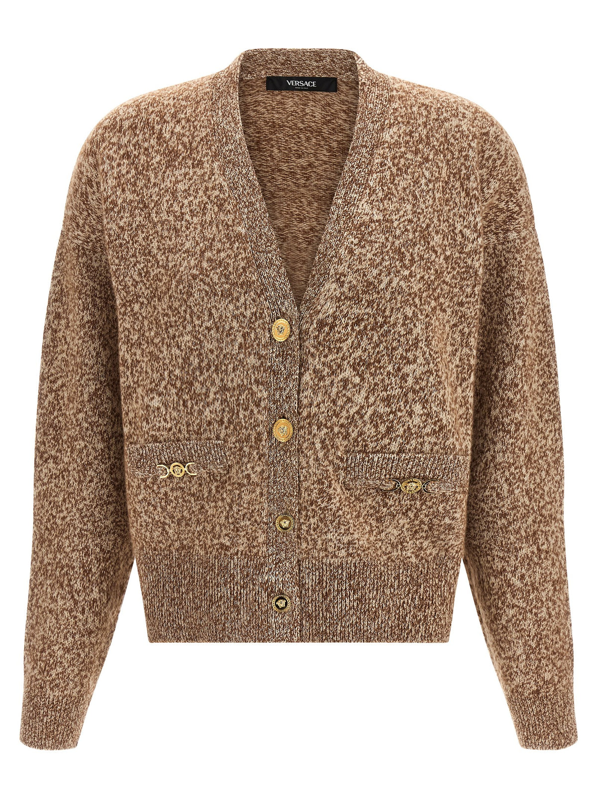 Versace | Beige Virgin Wool Cardigan