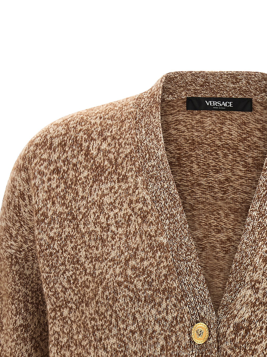 Versace | Beige Virgin Wool Cardigan