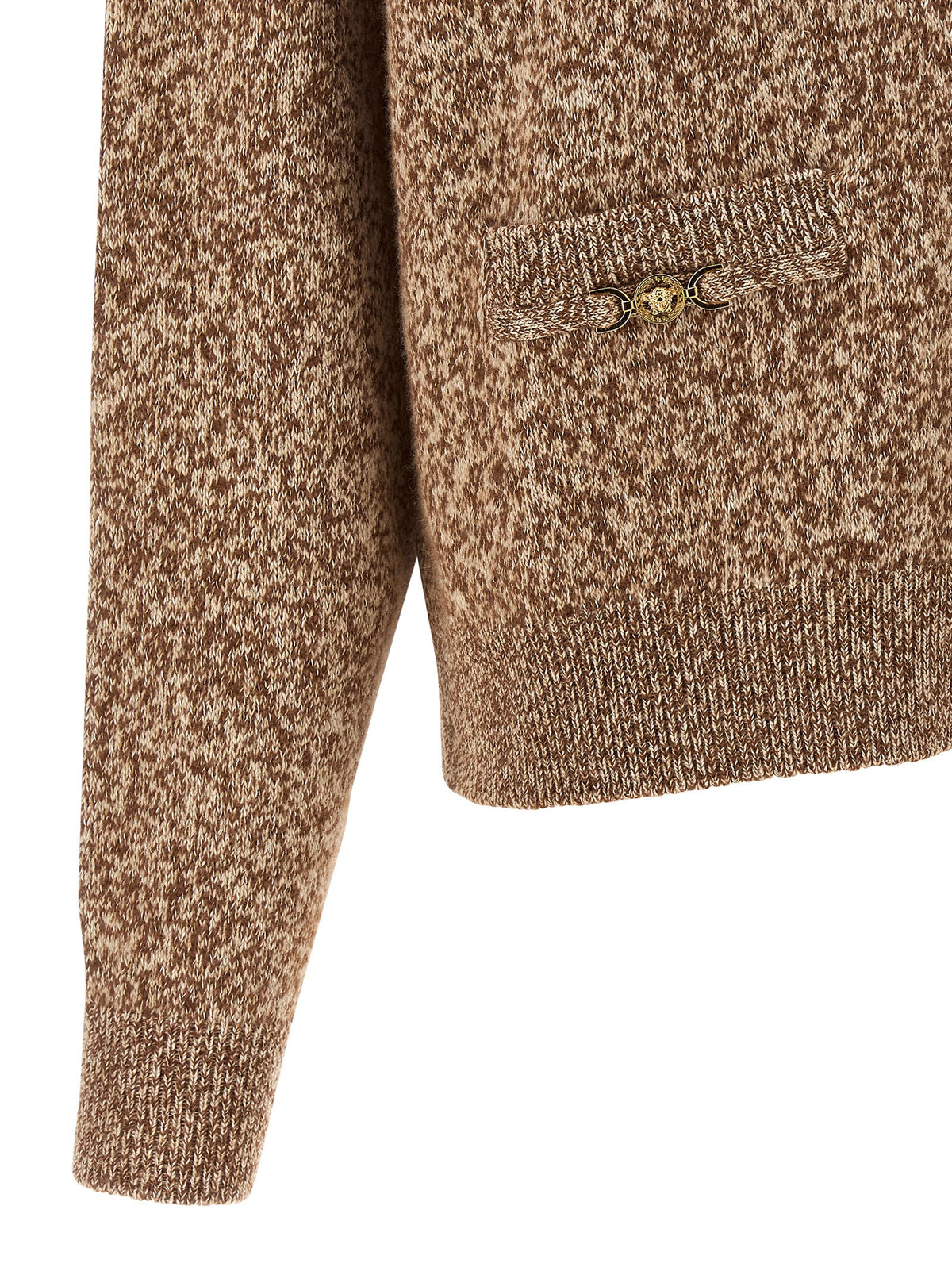Versace | Beige Virgin Wool Cardigan