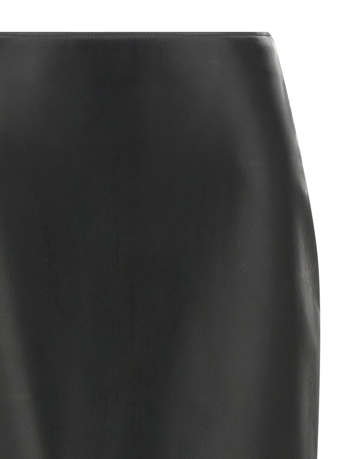 Fendi | Black Lamb Leather Midi Skirt