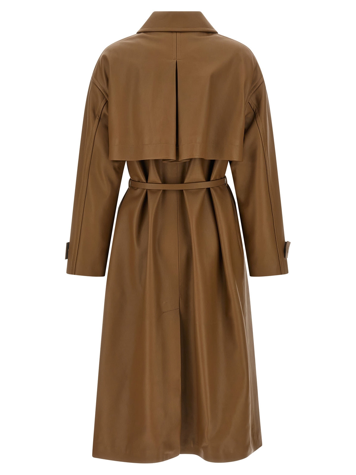 Fendi | Brown Lamb Leather Coat